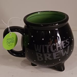 Black and green cauldron mug
